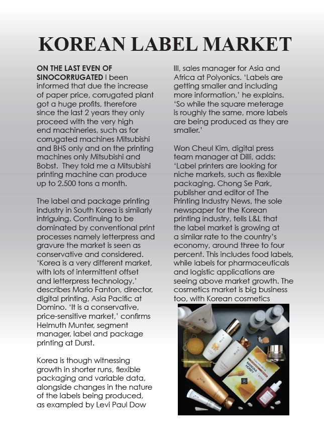 Korean Label Market First Packaging Asia